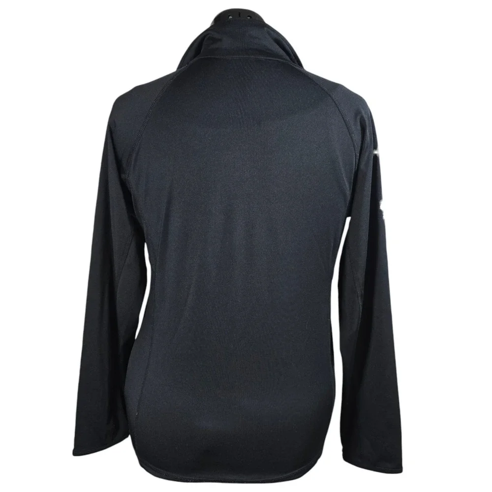Snozu‎ Quarter 1/4 Zip Women's Pullover Jacket Black Size Small Thumb Holes - Picture 4 of 10